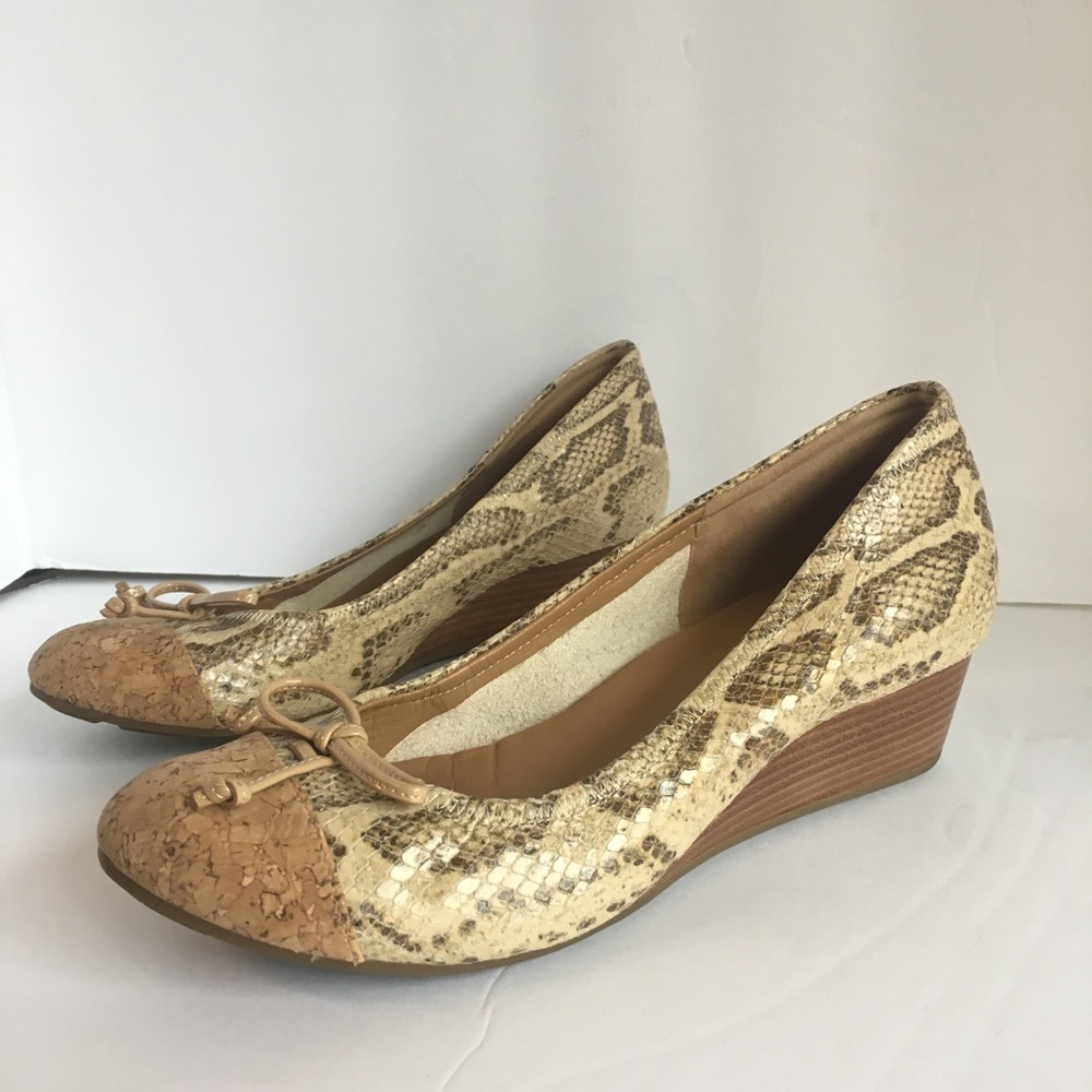 Cole Haan Nike Air Tali snakeskin wedges